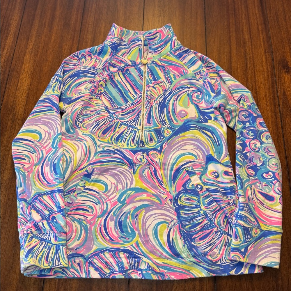 Lilly Pulitzer Women’s Popover Guilty Pleasure Quarter‎ Zip Pullover Sz Small